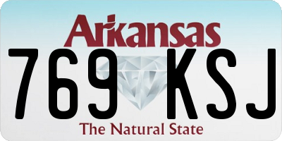 AR license plate 769KSJ