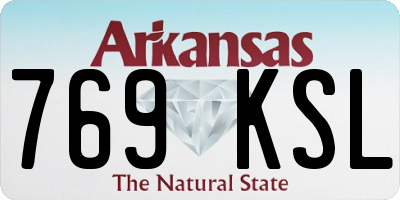AR license plate 769KSL