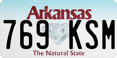 AR license plate 769KSM