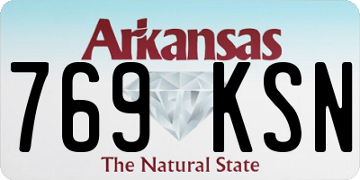 AR license plate 769KSN