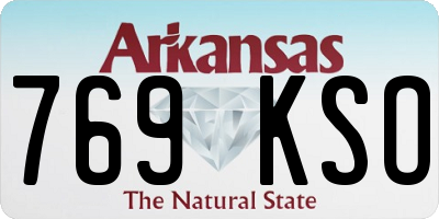 AR license plate 769KSO