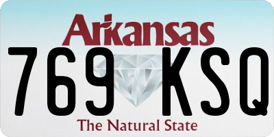 AR license plate 769KSQ