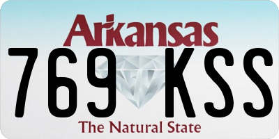 AR license plate 769KSS