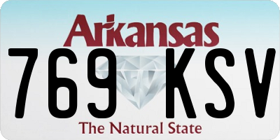 AR license plate 769KSV