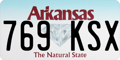 AR license plate 769KSX