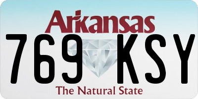 AR license plate 769KSY