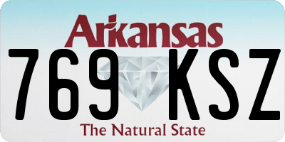 AR license plate 769KSZ