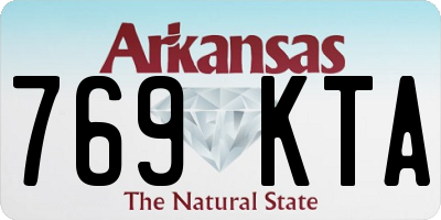 AR license plate 769KTA