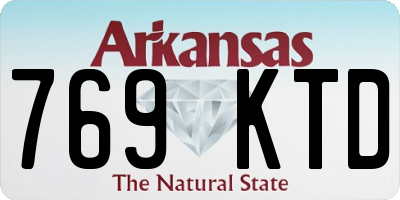 AR license plate 769KTD