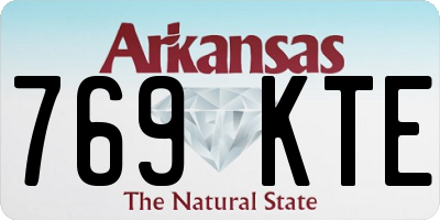 AR license plate 769KTE