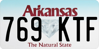 AR license plate 769KTF