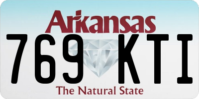 AR license plate 769KTI