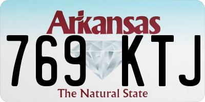 AR license plate 769KTJ