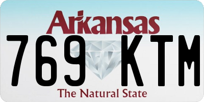 AR license plate 769KTM