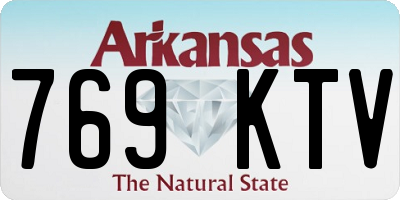 AR license plate 769KTV