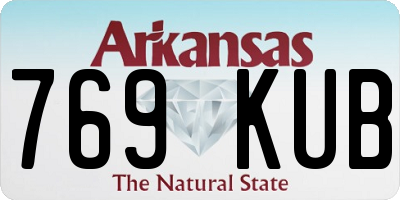 AR license plate 769KUB