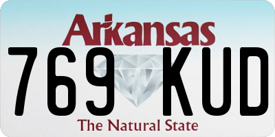 AR license plate 769KUD