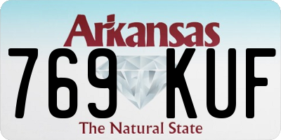 AR license plate 769KUF