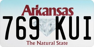 AR license plate 769KUI