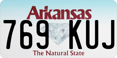 AR license plate 769KUJ