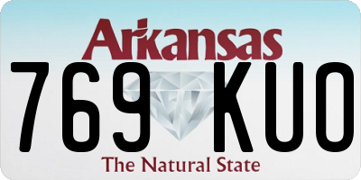 AR license plate 769KUO