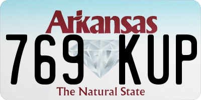 AR license plate 769KUP