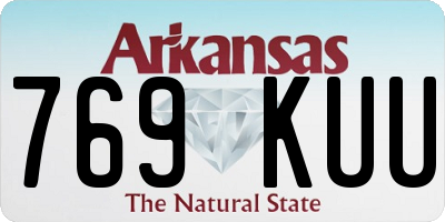 AR license plate 769KUU