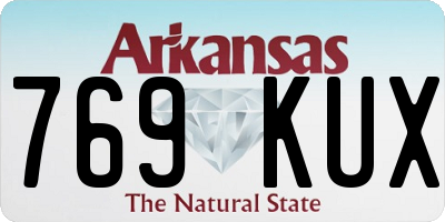 AR license plate 769KUX