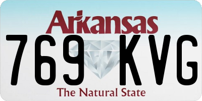 AR license plate 769KVG