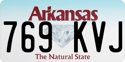 AR license plate 769KVJ