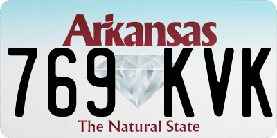 AR license plate 769KVK