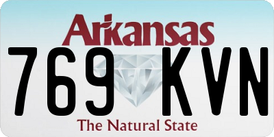 AR license plate 769KVN