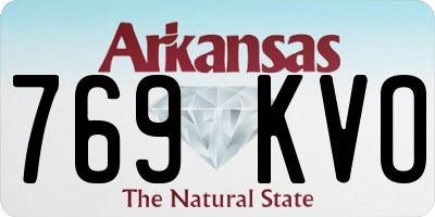 AR license plate 769KVO