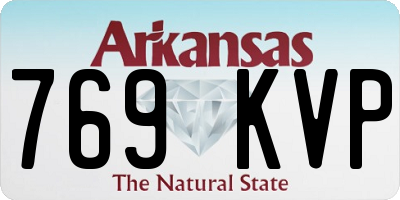 AR license plate 769KVP