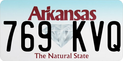 AR license plate 769KVQ