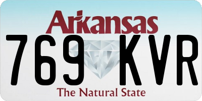 AR license plate 769KVR