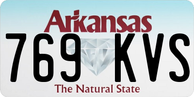 AR license plate 769KVS