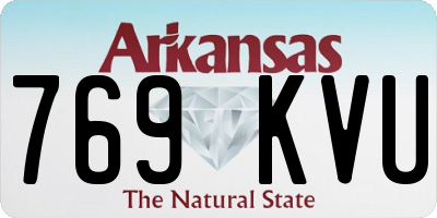 AR license plate 769KVU