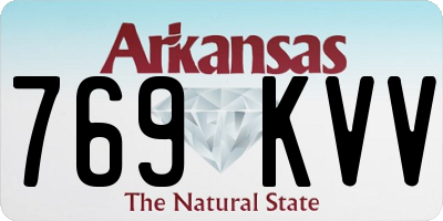 AR license plate 769KVV