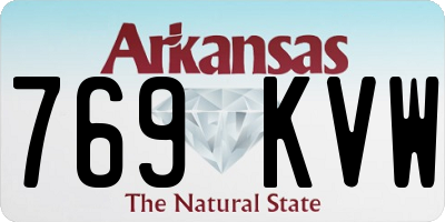 AR license plate 769KVW