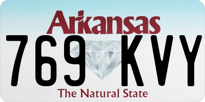 AR license plate 769KVY