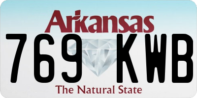 AR license plate 769KWB