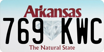 AR license plate 769KWC