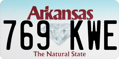 AR license plate 769KWE
