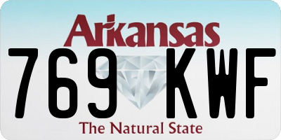 AR license plate 769KWF