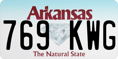 AR license plate 769KWG