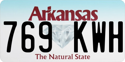 AR license plate 769KWH