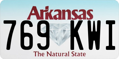 AR license plate 769KWI