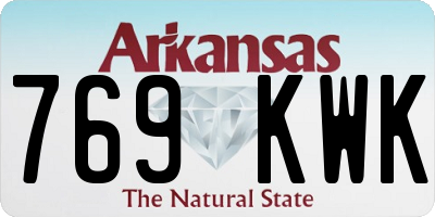 AR license plate 769KWK