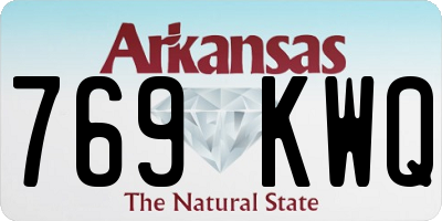 AR license plate 769KWQ